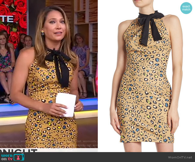 WornOnTV Ginger’s yellow leopard print dress on Good Morning America