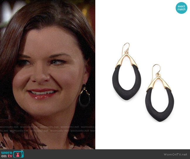 Alexis Bittar Lucite Orbit Link Drop Earrings worn by Katie Logan (Heather Tom) on The Bold & the Beautiful