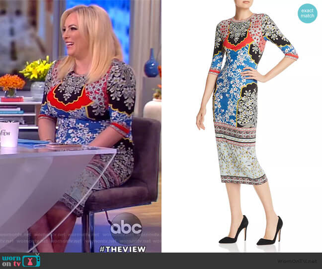 Delora Crew Neck Dress by Alice + Olivia worn by Meghan McCain on The View