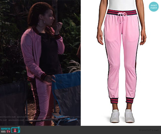 Contrast Stripe Track Pants by American Stitch worn by Jade (Talia Jackson) on Family Reunion