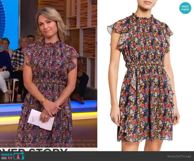 WornOnTV: Amy’s floral ruffled dress on Good Morning America | Amy ...