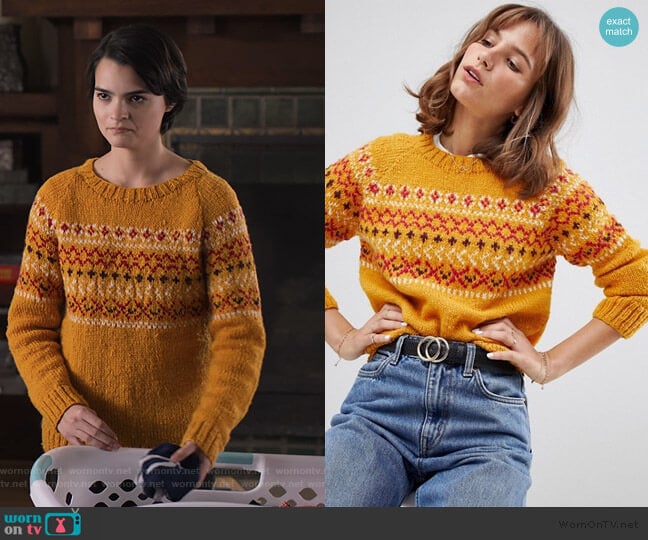 People Tree Hand Knitted Sweater by ASOS worn by Elodie Davis (Brianna Hildebrand) on Trinkets