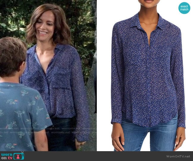 Bella Dahl Hipster Floral Shirt worn by Hayden Barnes (Rebecca Budig) on General Hospital