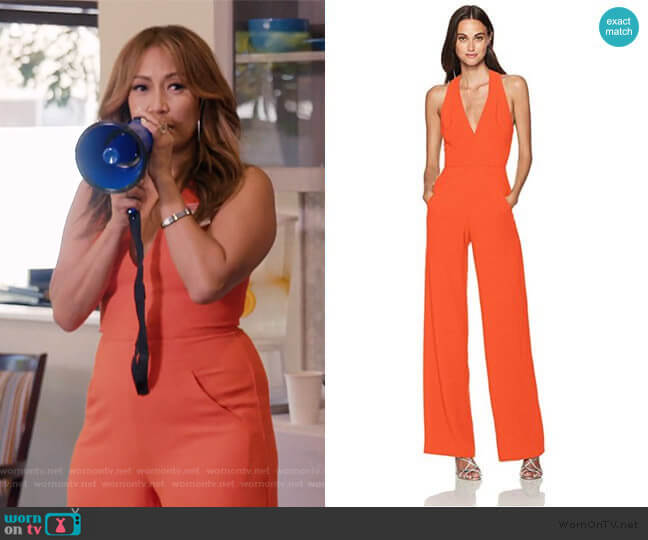 Jordan Jumpsuit by Black Halo worn by Carrie Inaba on The Talk