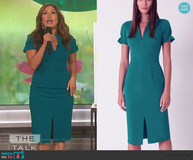 WornOnTV: Carrie’s green slit sheath dress on The Talk | Carrie Inaba ...