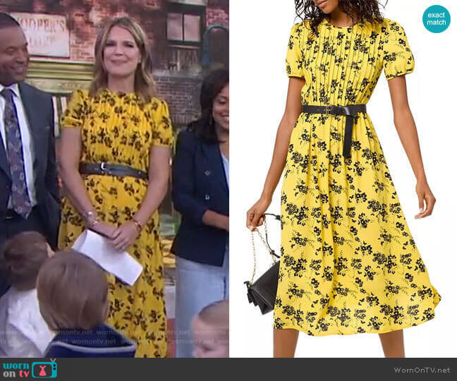 Botanical Pintucked Dress by Michael Michael Kors worn by Savannah Guthrie  on Today