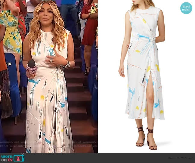 Fantasy Print Dress by Cendric Charlier worn by Wendy Williams on The Wendy Williams Show