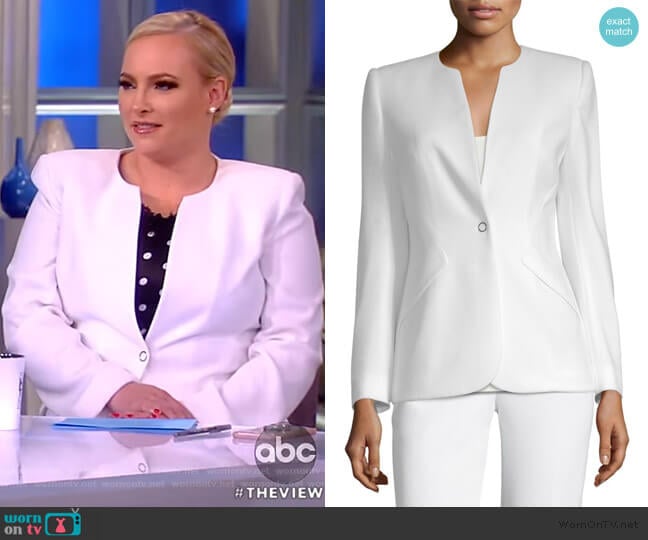 Allegra Front-Snap Jacket by Elie Tahari worn by Meghan McCain on The View