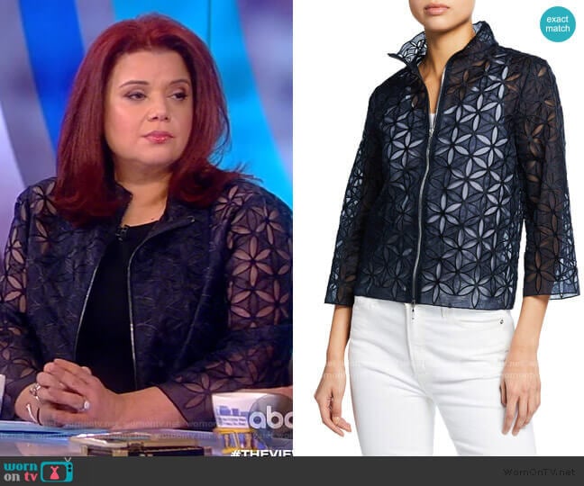Rainer Silk Floral Lace Jacket by Elie Tahari worn by Ana Navarro  on The View