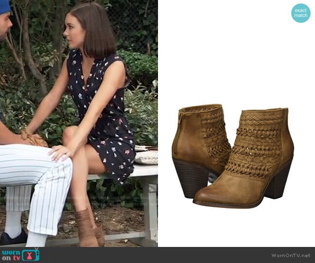 Fergalicious Wanderer Braided Boots worn by Willow Tait (Katelyn MacMullen) on General Hospital