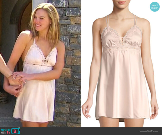 Othela Charmeuse Chemise by Flora Nikrooz worn by Hannah Brown on The Bachelorette