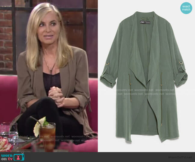 WornOnTV: Ashley’s green draped tie front jacket on The Young and the ...