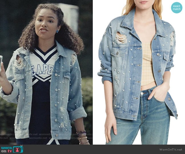 Sunday Funday Trucker by Free People worn by Olivia Reynolds (Jessica Sula) on Scream