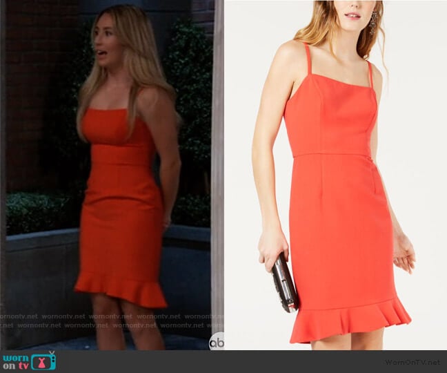 WornOnTV: Josslyn’s red ruffle hem dress on General Hospital | Eden ...