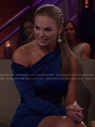 Hannah’s blue asymmetric dress on The Bachelorette