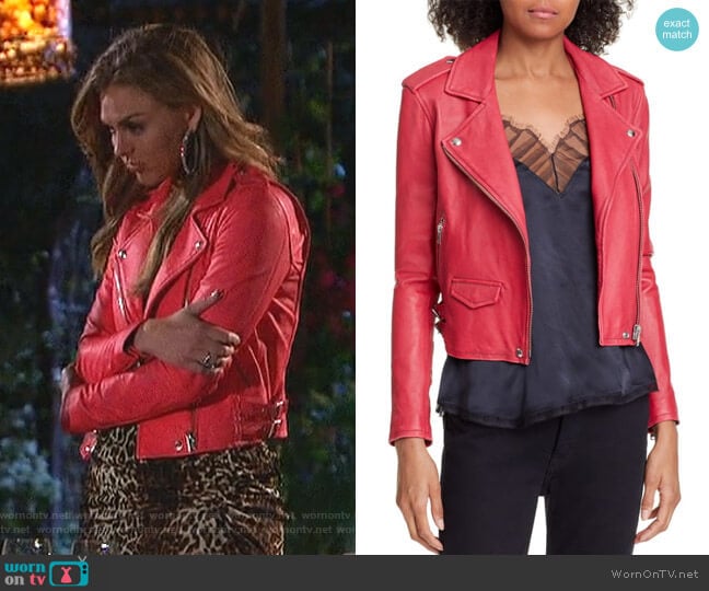 Ashville Moto Jacket by IRO worn by Hannah Brown on The Bachelorette