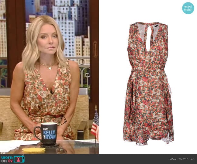 Floral Short Dress by Isabel Marant worn by Kelly Ripa on Live with Kelly and Mark