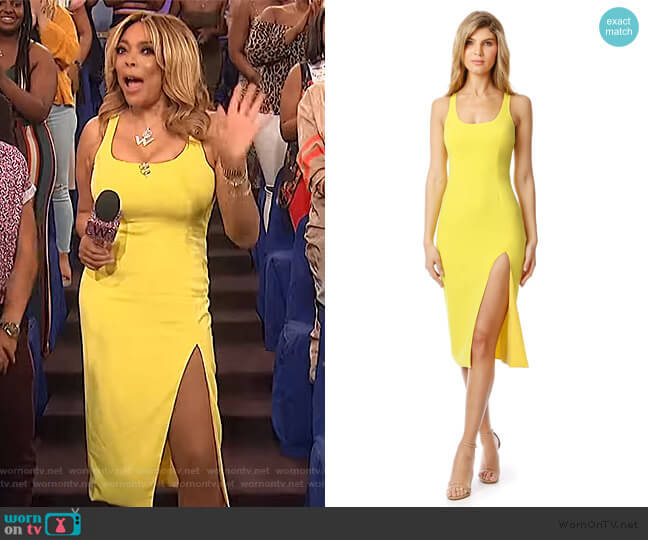 Witherspoon Midi Dress by Jay Godfrey worn by Wendy Williams on The Wendy Williams Show