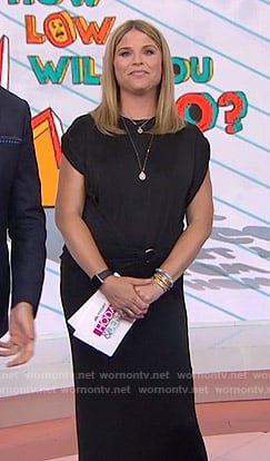 Jenna’s black wrap waist dress on Today