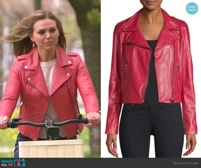 Leather Biker Jacket by LaMarque worn by Hannah Brown on The Bachelorette