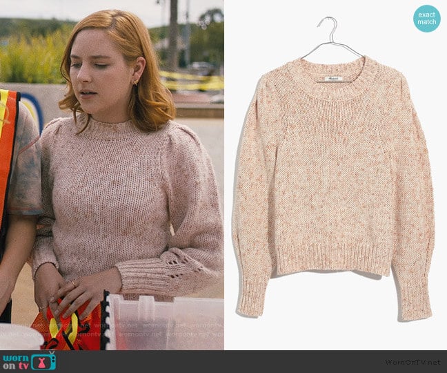 Pleat-Shoulder Pullover Sweater by Madewell worn by Violet Simmons (Haley Ramm) on Light as a Feather