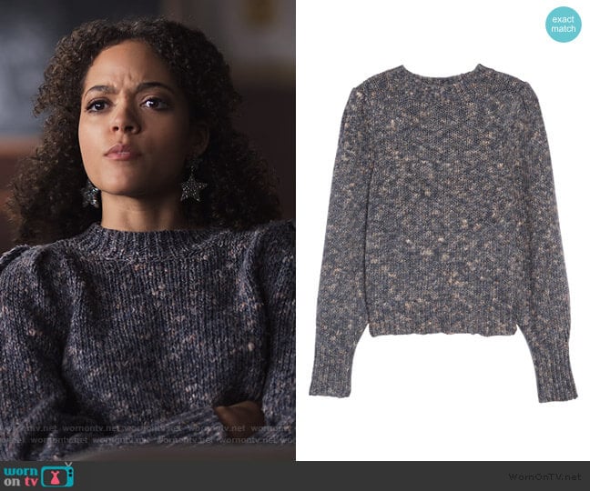 Pleat Shoulder Pullover Sweater by Madewell worn by Tabitha Foster (Quintessa Swindell) on Trinkets