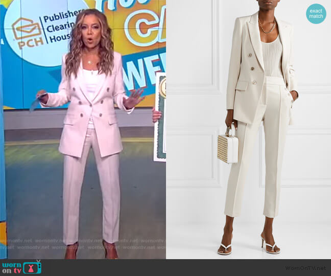 Matteo Dickey woven blazer and pants by Veronica Beard worn by Sunny Hostin on The View