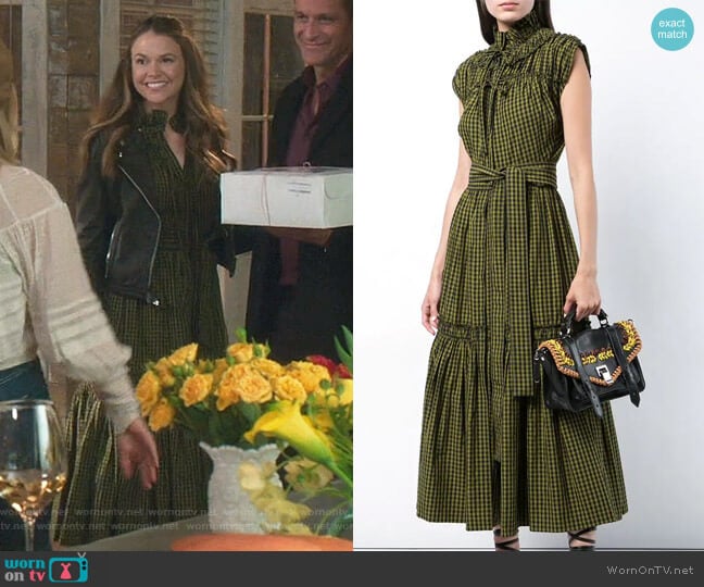 Gingham Tiered Dress by Proenza Schouler worn by Liza Miller (Sutton Foster) on Younger