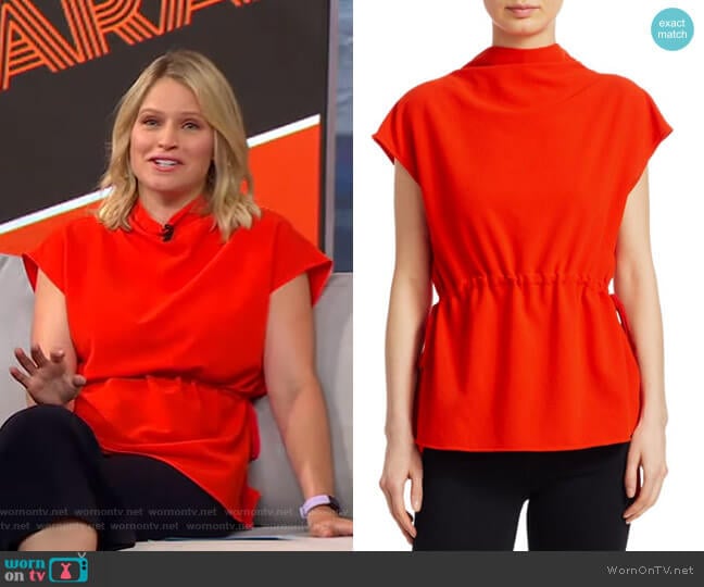 Augusta Top Rachel Comey worn by Sara Haines on Good Morning America