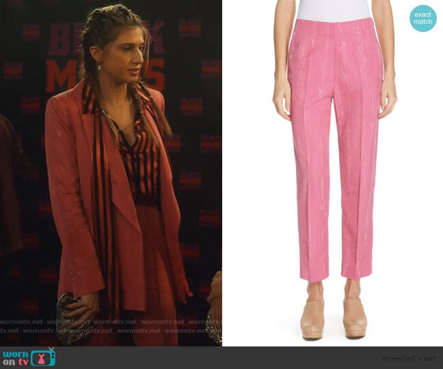 Prime Wool Blend Moiré Pants by Rachel Comey worn by Nomi Segal (Emily Arlook) on Grown-ish