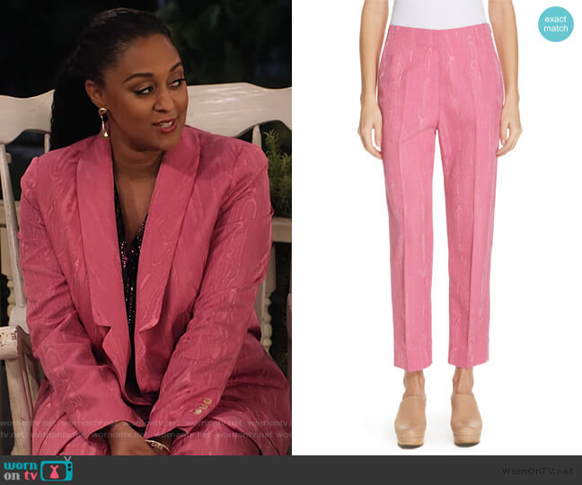 WornOnTV: Cocoa’s pink marbled blazer and pants on Family Reunion | Tia ...