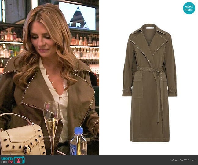 Robert Rodriguez Studded cotton-blend twill trench coat worn by Mischa Barton (Mischa Barton) on The Hills New Beginnings