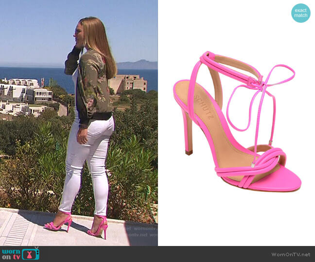 Yvi Strappy Sandal by Schutz worn by Hannah Brown on The Bachelorette