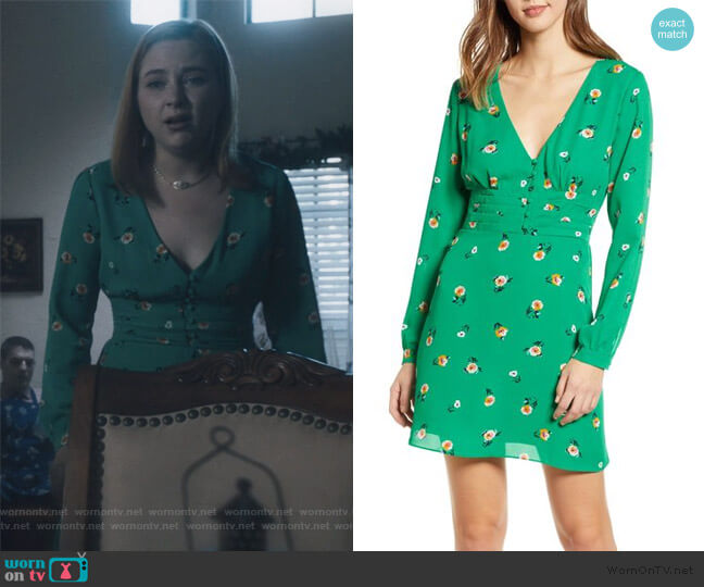 Print Button Dress by Socialite worn by Violet Simmons (Haley Ramm) on Light as a Feather