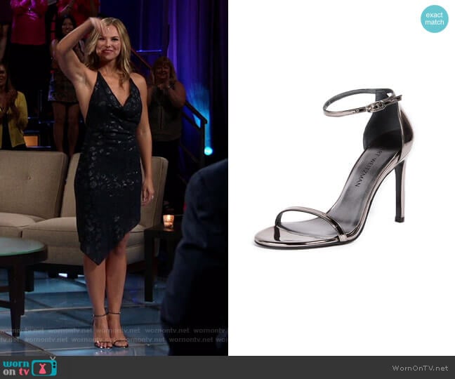 Nudistsong Sandals by Stuart Weitzman worn by Hannah Brown on The Bachelorette