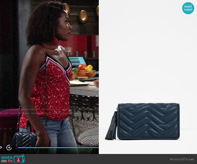 Zara Mini Crossbody Bag worn by Ana Hamilton (Loren Lott) on The Young and the Restless