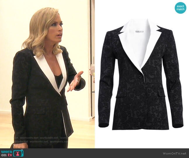 Macey Fitted Blazer by Alice + Olivia worn by Teddi Mellencamp Arroyave on The Real Housewives of Beverly Hills