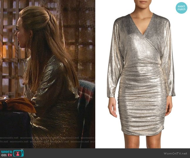 Pace Batwing-Sleeve Drape Dress by Alice + Olivia worn by Hannah Brown on The Bachelorette