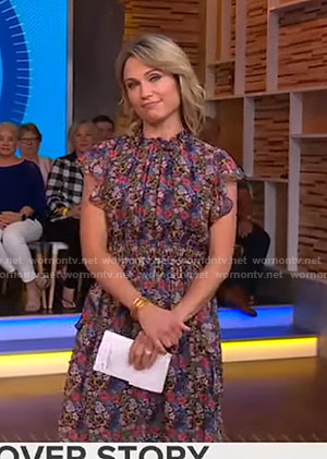 Amy’s floral ruffled dress on Good Morning America