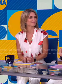 Amy’s white floral top on Good Morning America