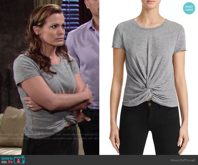 Aqua Twist-Front Tee worn by Chelsea Lawson (Melissa Claire Egan) on The Young and the Restless