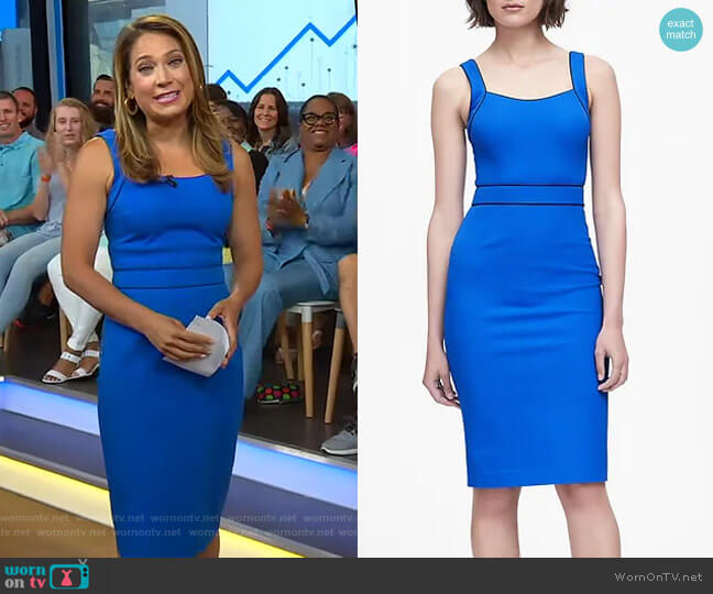 WornOnTV: Ginger’s blue sleeveless sheath dress on Good Morning America ...