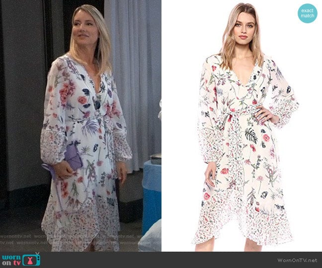 WornOnTV: Nina’s white floral long sleeve dress on General Hospital ...