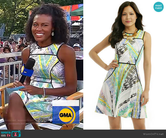 Bermuda Dunes Dress by Shoshanna worn by Janai Norman on Good Morning America