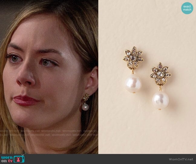 BHLDN Whitley Drop Earrings worn by Hope Logan (Annika Noelle) on The Bold and the Beautiful