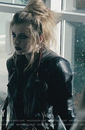 Beth’s hooded leather jacket on Scream