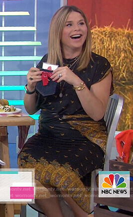 Jenna’s black printed wrap dress on Today