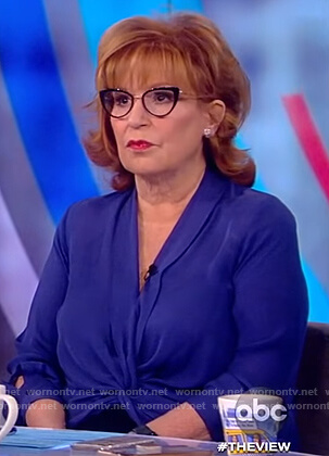 Joy’s blue twisted blouse on The View