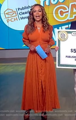 Sunny’s brown button down dress on The View