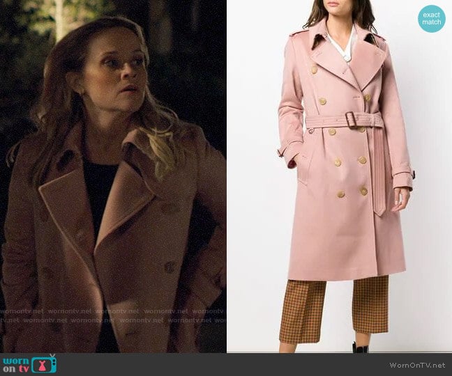 Burberry Cashmere Trench Coat worn by Madeline Martha Mackenzie (Reese Witherspoon) on Big Little Lies